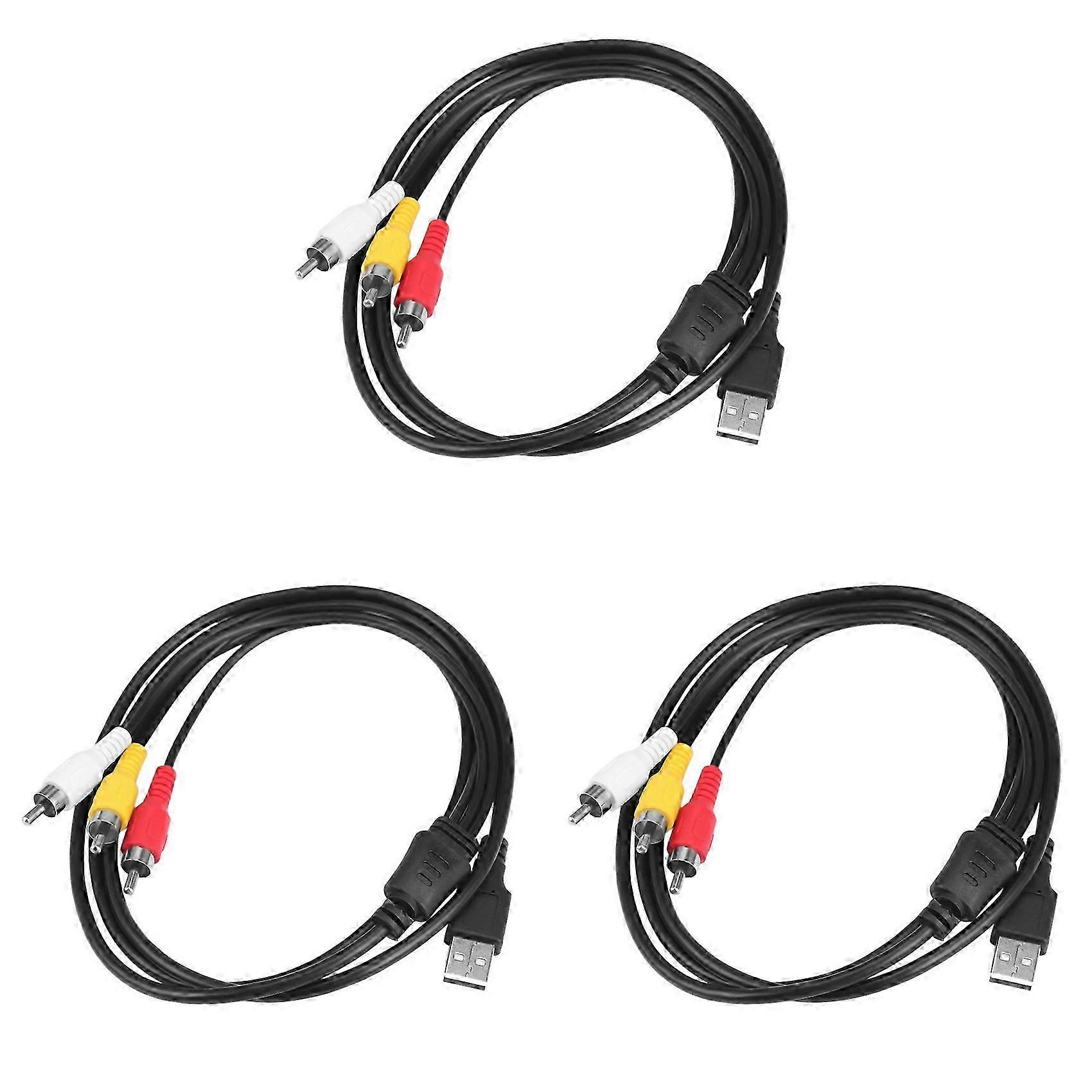 3X 3 RCA to USB Cable