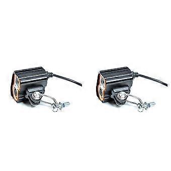 2X MTB Mountain Bike Headlight 5V-48V Waterproof Aluminum Alloy Scooter Front Lights Lamp Night Warning Floodlight USB