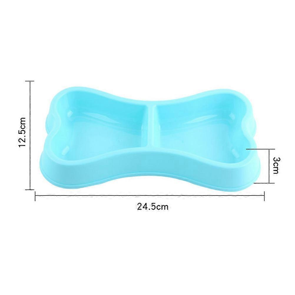 Plastic Bone Shape for Feeding Pet Feeder in Blue