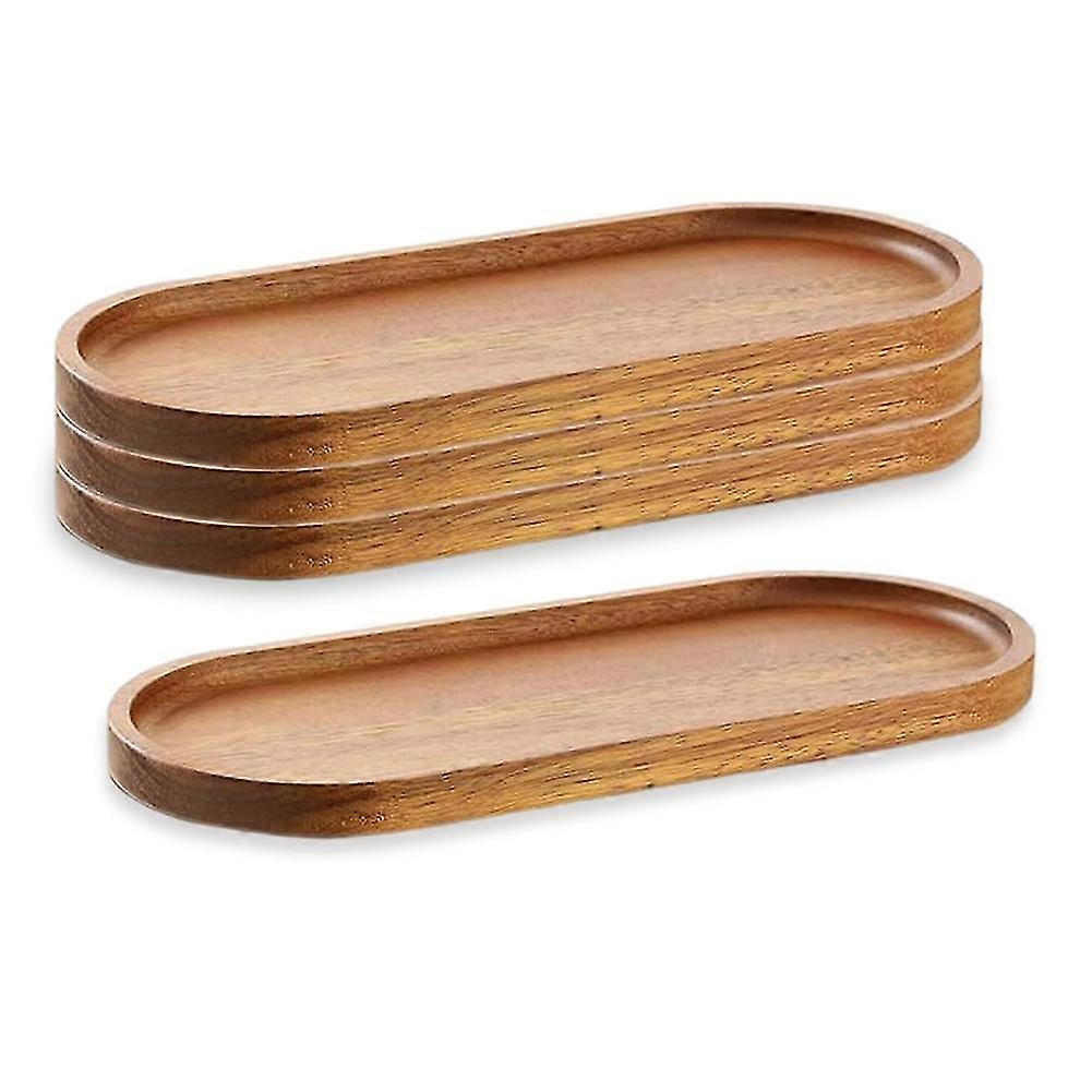 4Pack Wood Serving Trays 11.5x4Inch