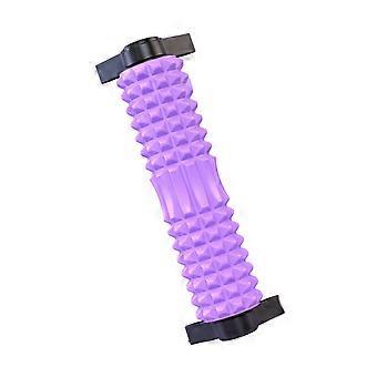 Manual Recovery Cylinder for Stretching and Muscle Relief, Arched Channel Body Massager with Vacuum Cup Frame Use  Purple