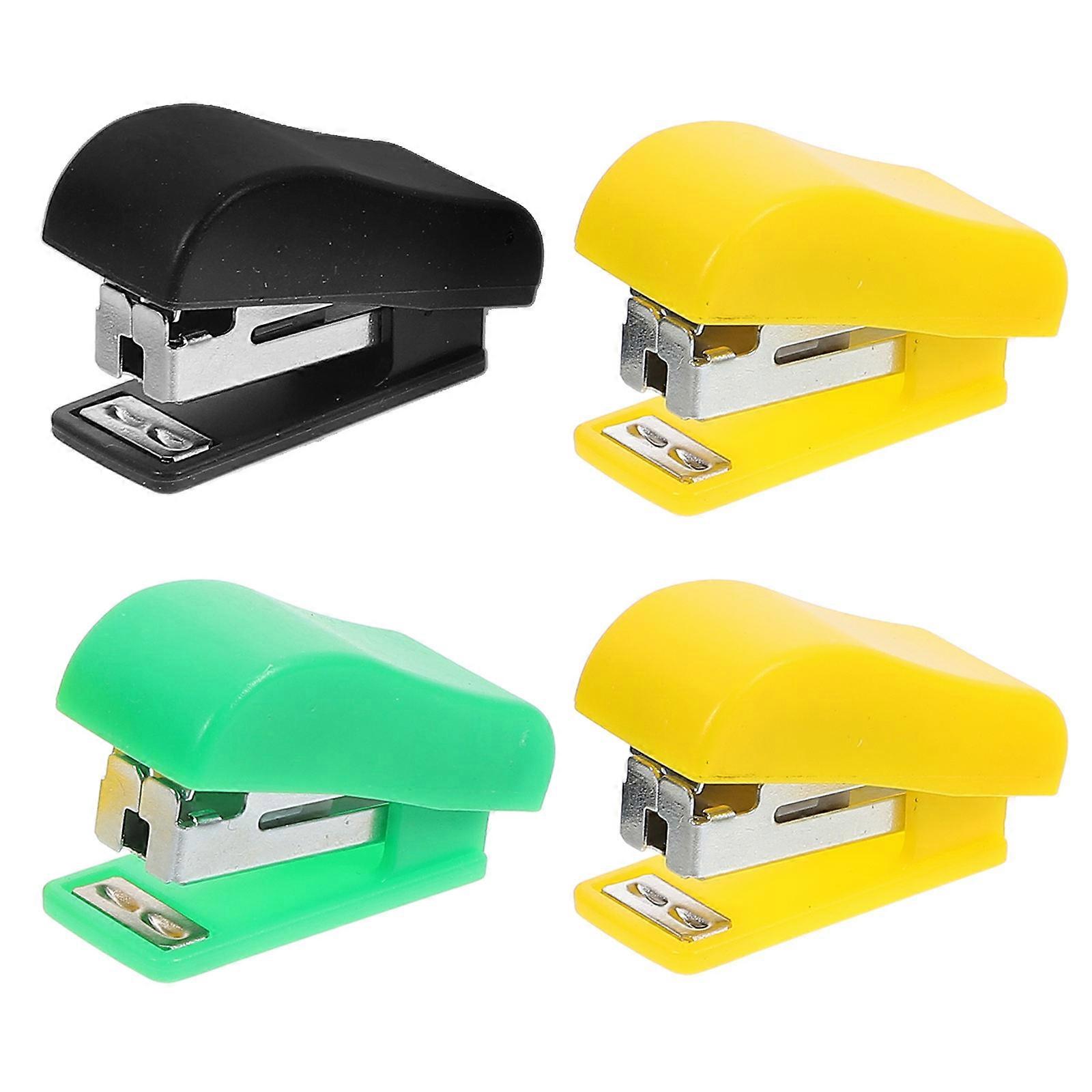 Desk Stapler Mini Cartoon for Paper Binding 4Pcs Hand Stapler Set