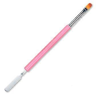 Nail Art Brush Set 2 in 1 Double Ended UV Gel Extension Pen with Three Tip Sizes for DIY Manicure