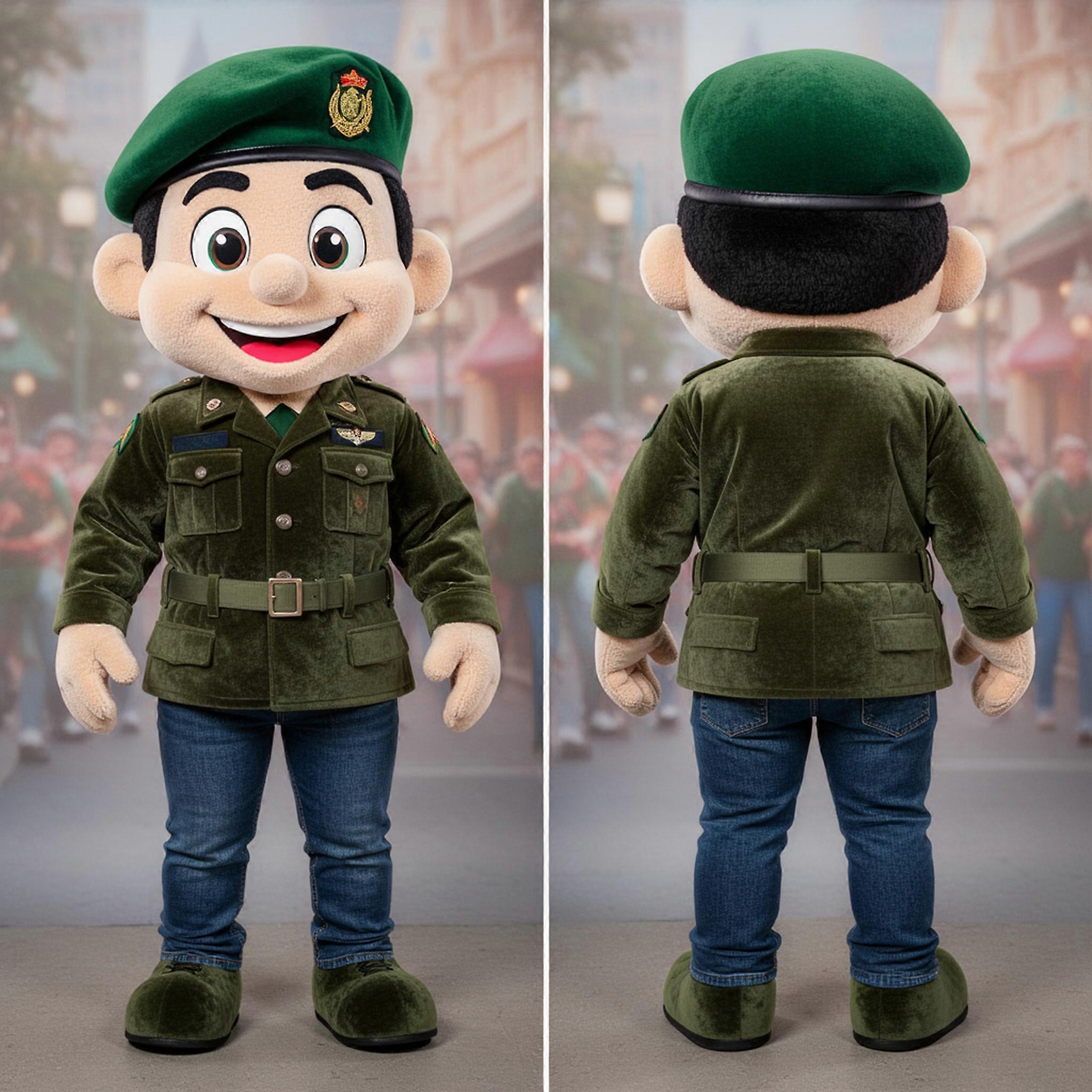 MASTICOT Velvet Green Beret Mascot