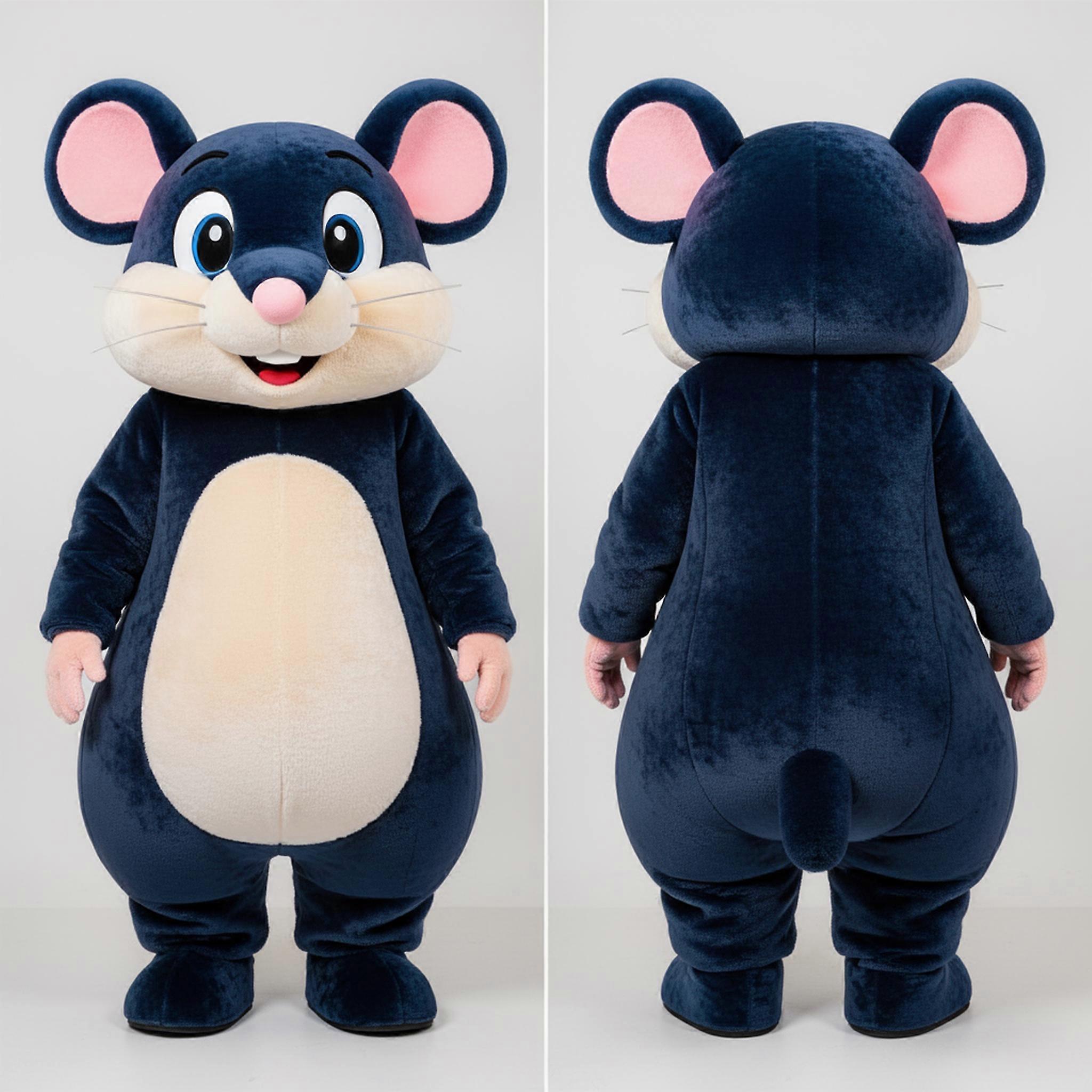 MASTICOT Navy Velvety Dormouse Mascot
