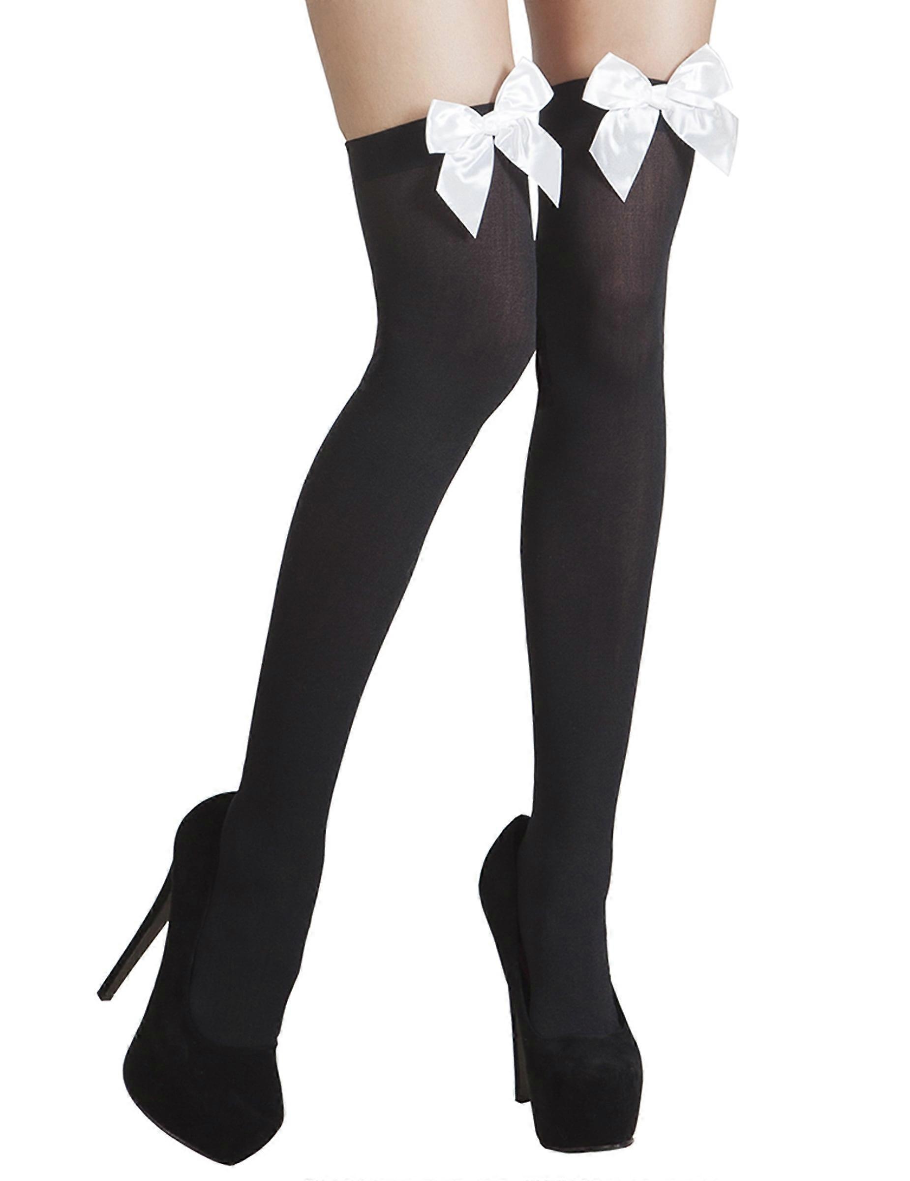 Michelle white/black stockings