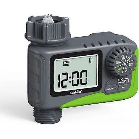 RAINPOINT irrigation timer. Manual. Automatic. Easy to use. With LCD screen