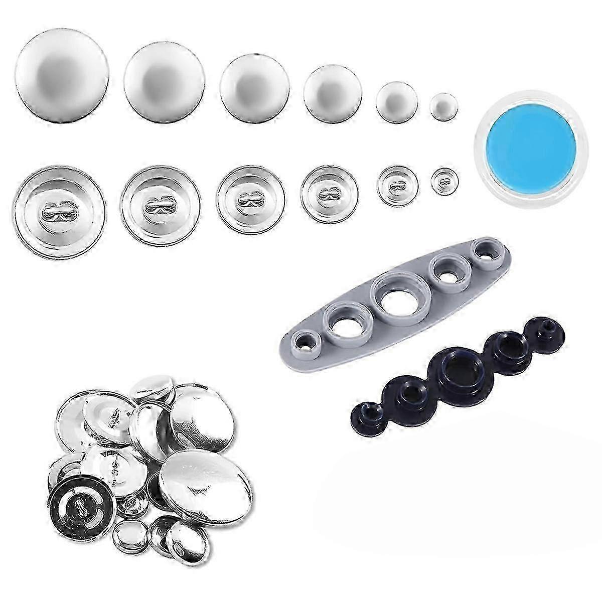 120Pcs Button Covers, Cover Button Kit, DIY Fabric Covered Buttons