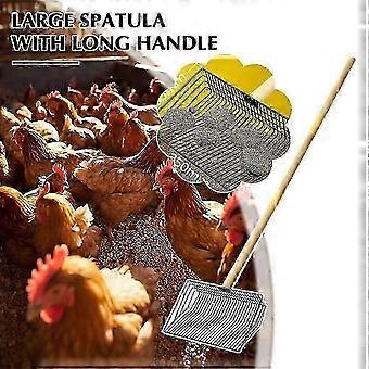 Detachable Metal Chicken Poop Scooper compatible with Chicken Coop Cleaning and Sifting