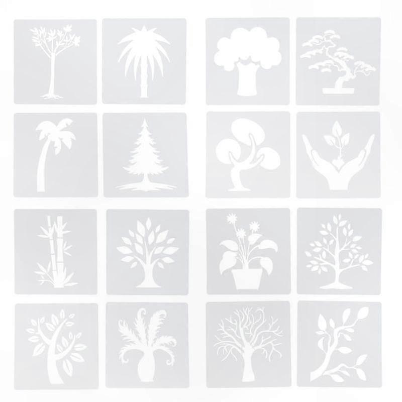 Natural Design Stencil Set for Art Drawing