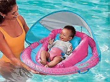 Premium Gold Pink Seashell Canopy Pool Float