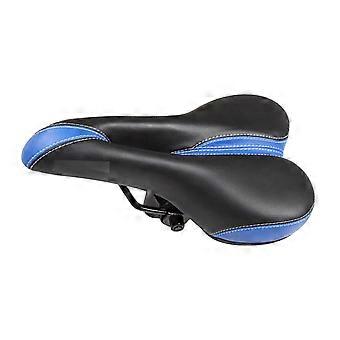 Super Wide Bike Saddle Mountain Bike Seat Comfortable Cushion Pad Blue