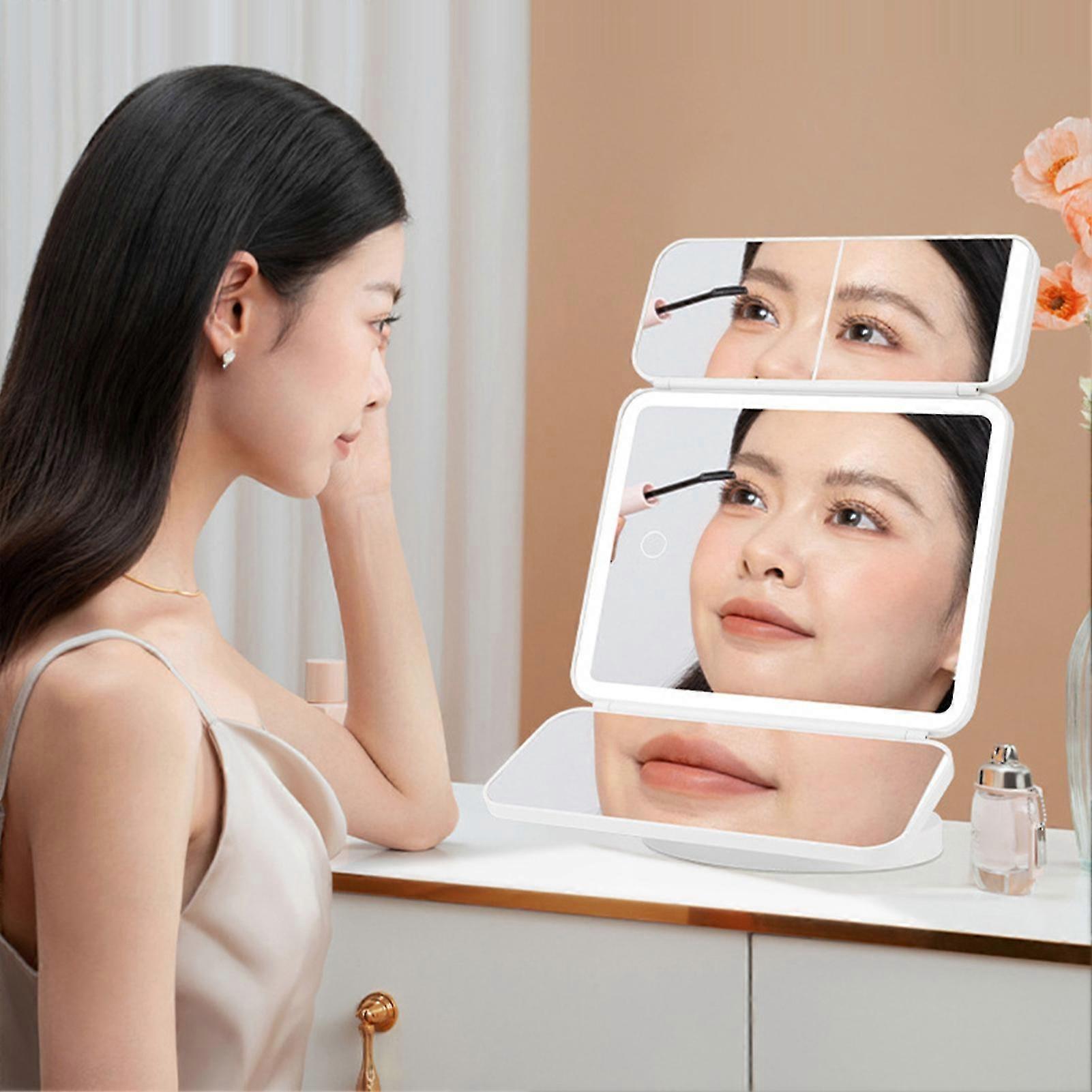 Touch LED Foldable Makeup Mirror Adjustable
