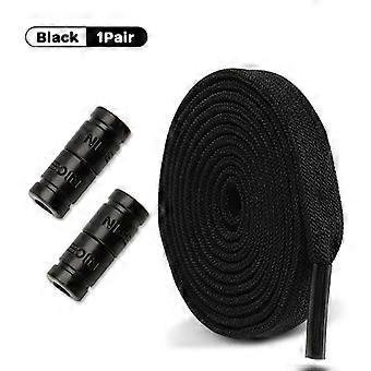 New Capsule Lock Shoelaces Elastic Laces Sneakers No Tie Shoe Laces Without Ties Kids Adult 0.6cm Flat Shoelace for Shoes 1 Pair