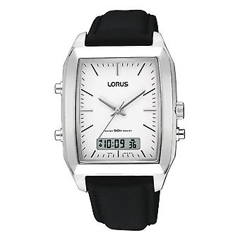 Lorus klockor kvarts analog man klocka med RBK53AX9 cowskin armband