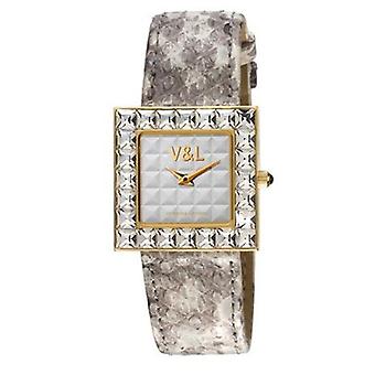 V&l Hour Committed Quartz Women's Analog Watch with Cowskin Bracelet VL062602
