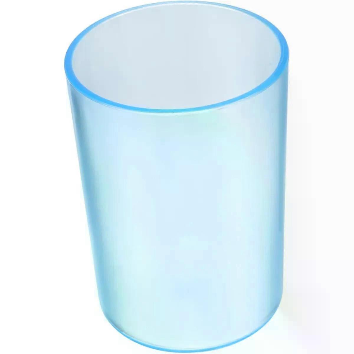 Plastic Toothbrush Mug for Bathroom Use, Blue Cup
