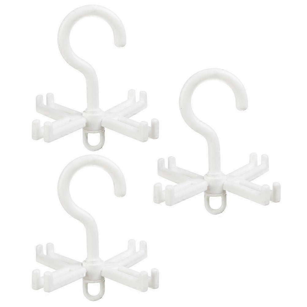 Rotatable Scarf Hook Folding Belt Storage Rack Clothes Hanger 3Pcs