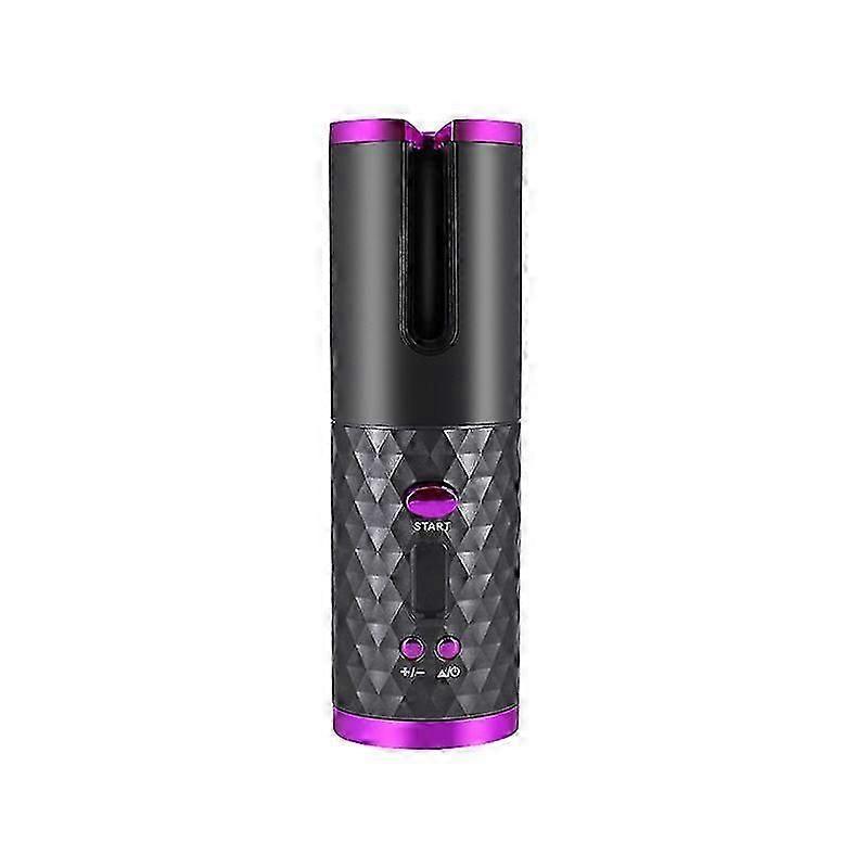 Rechargeable automatic rotating curling iron LED display temperature adjustable