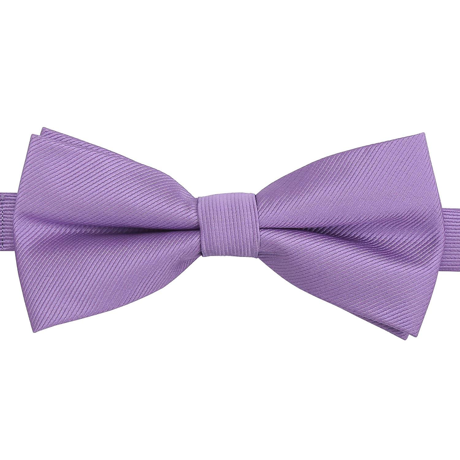 Lilac Plain Twill Pre-Tied Bow Tie