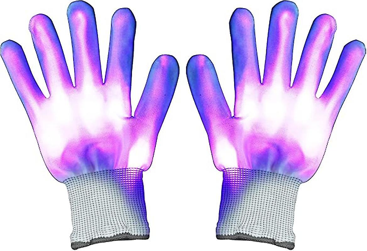 Led Lighting Gloves Performance Props Lighting Accessories Gloves (purple Light)  bd