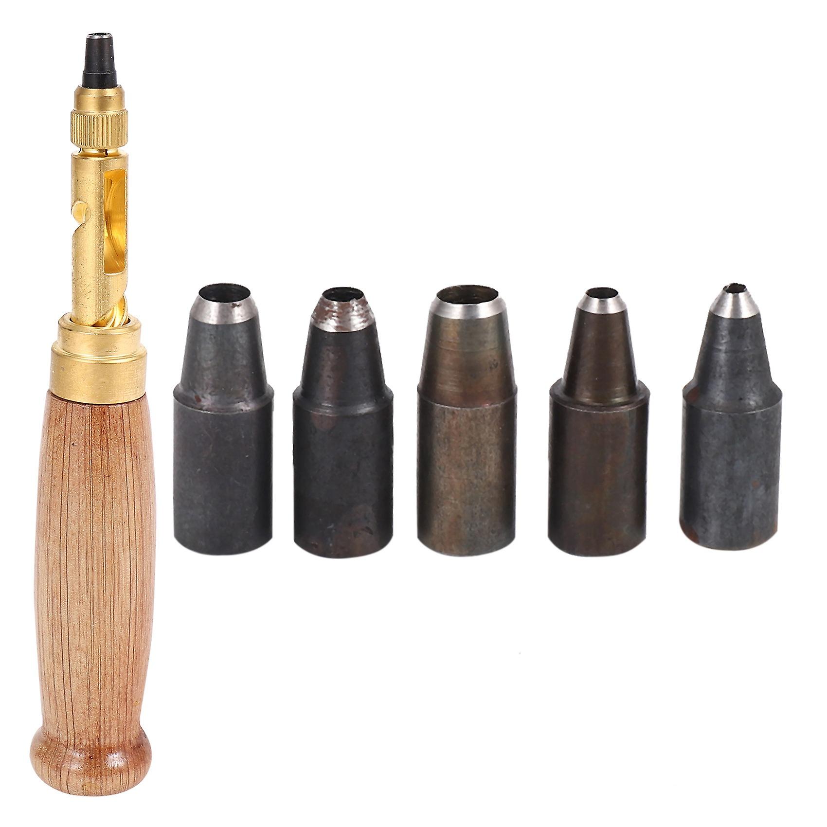 6Pcs Screw Hole Punch Leather Bookbinding Tool,Paper Punch,Craft Punches,6 Tips 1.5M 2mm 2.5mm 3mm