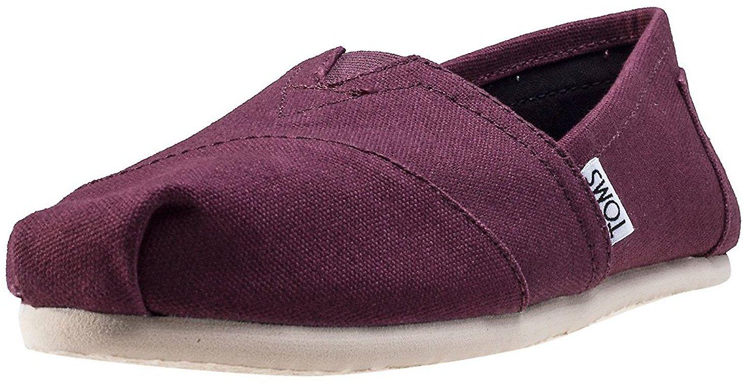 Toms Classic Red Mahogany Womens Canvas Espadrilles Shoes