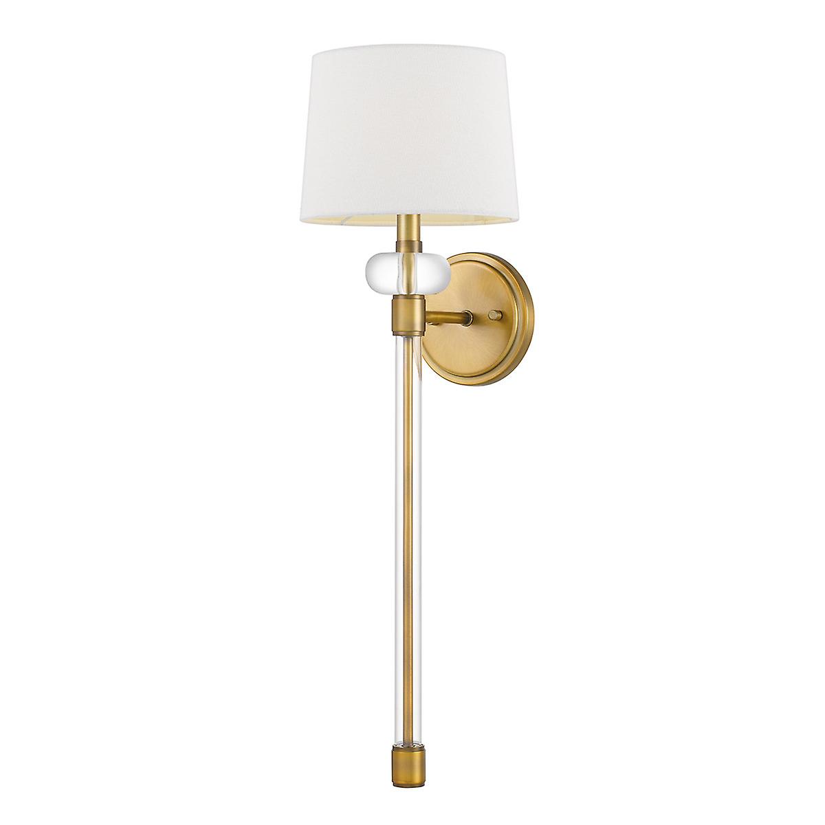 Quoizel Barbour Wall Lamp with Shade Weathered Brass