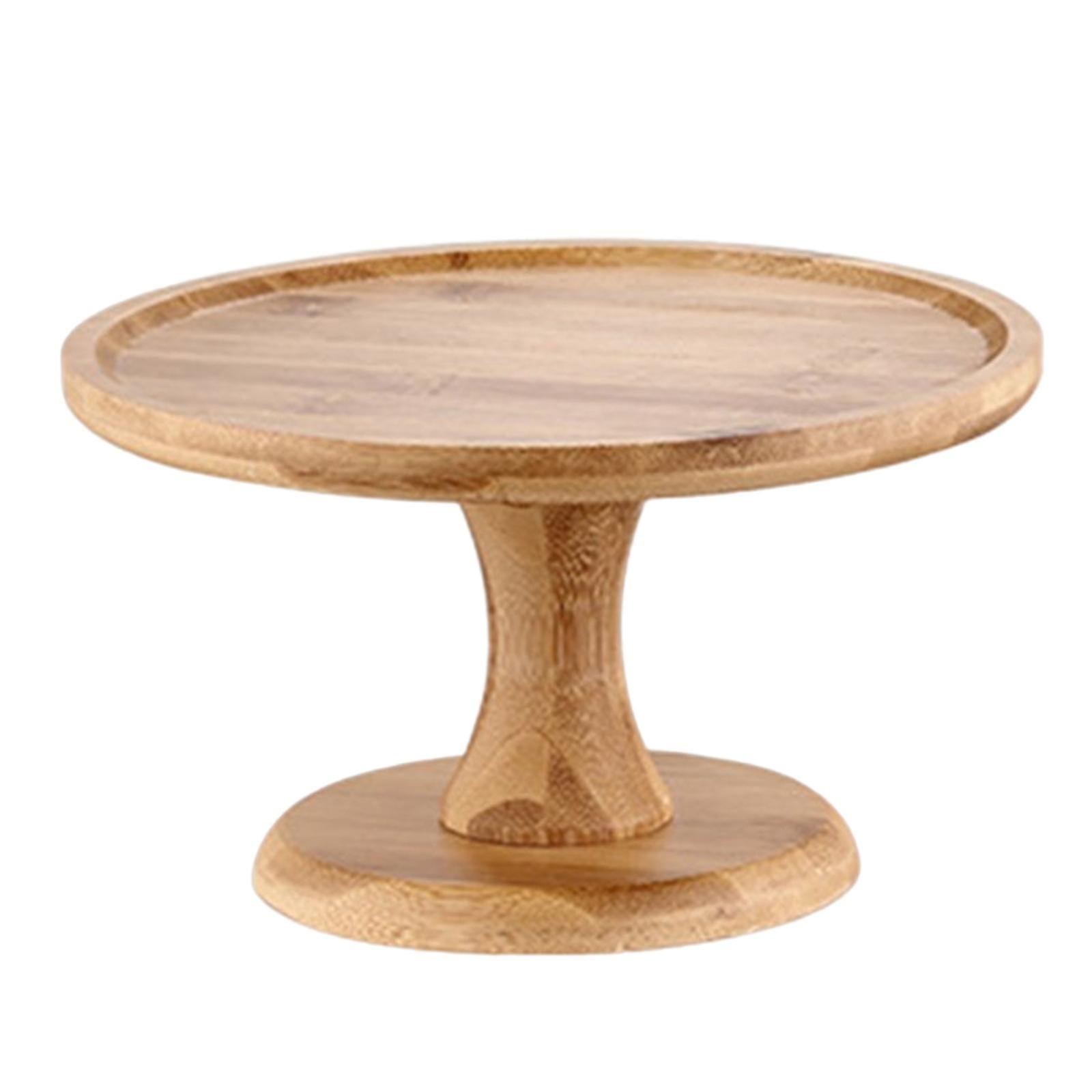 Tårtfat Rund Fest Trä Bricka Serveringsbricka för Bröllopsfest S