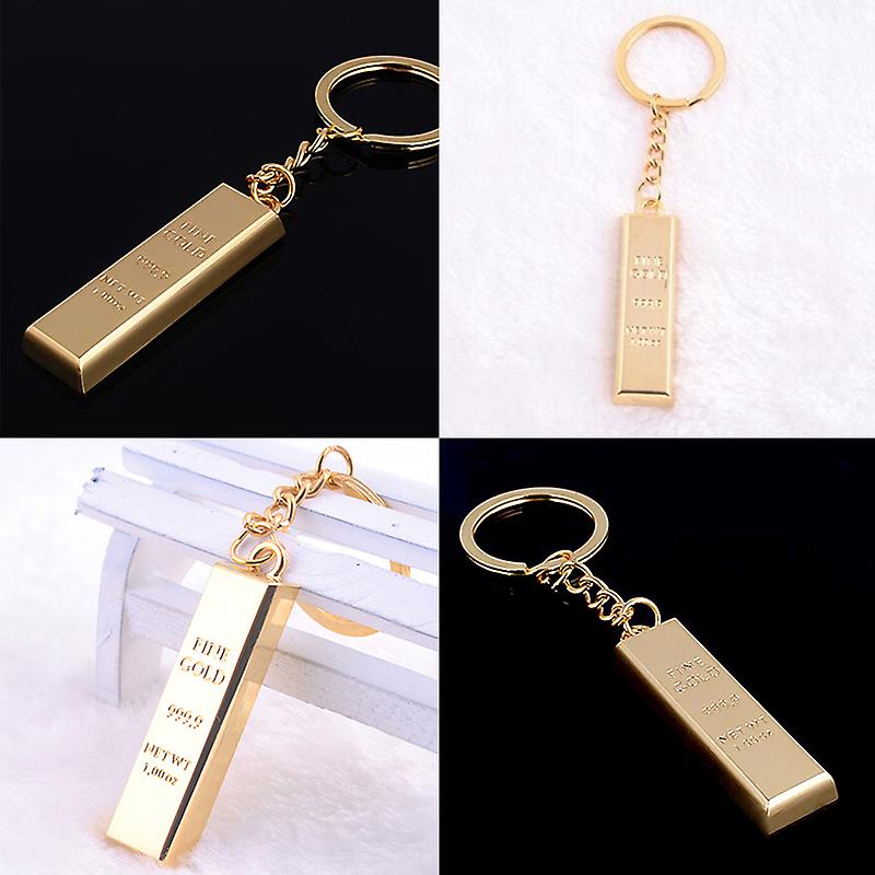 Moda metal Faux Gold Bar Ingo lingouri breloc cheie lanț keyring Keyfob