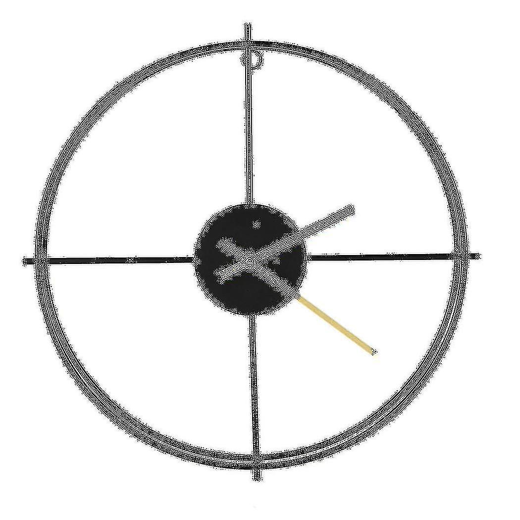 Stylish Silent Wall Clock, Living Room Simple Wall Clock, Black