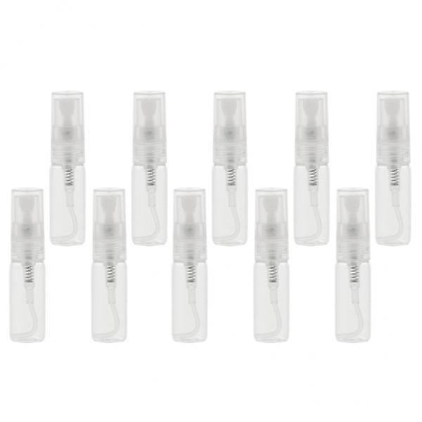 2x10Pcs Glass Perfume Empty Bottle Atomizer Pump Sprayer Refillable Travel 3ml