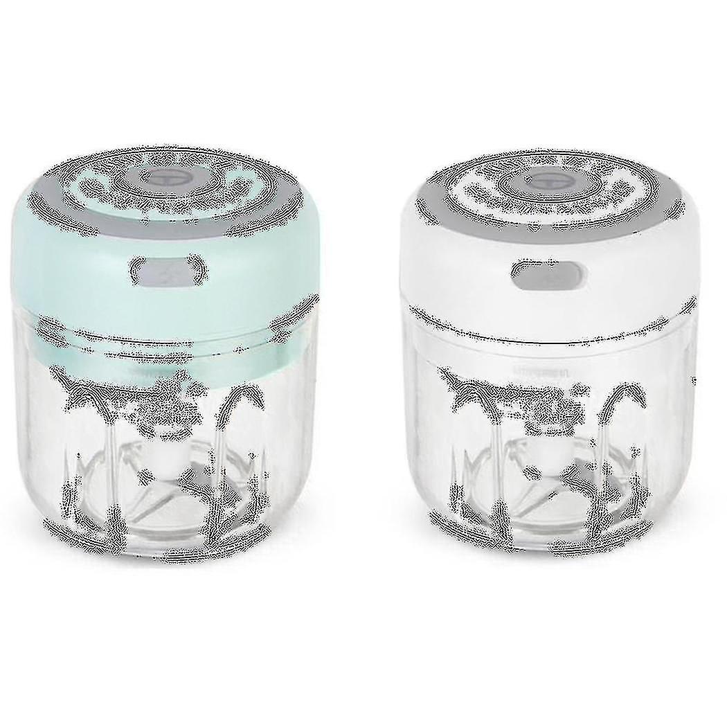 Electric Mini Garlic Masher Garlic Vegetable Chopper Grinder White