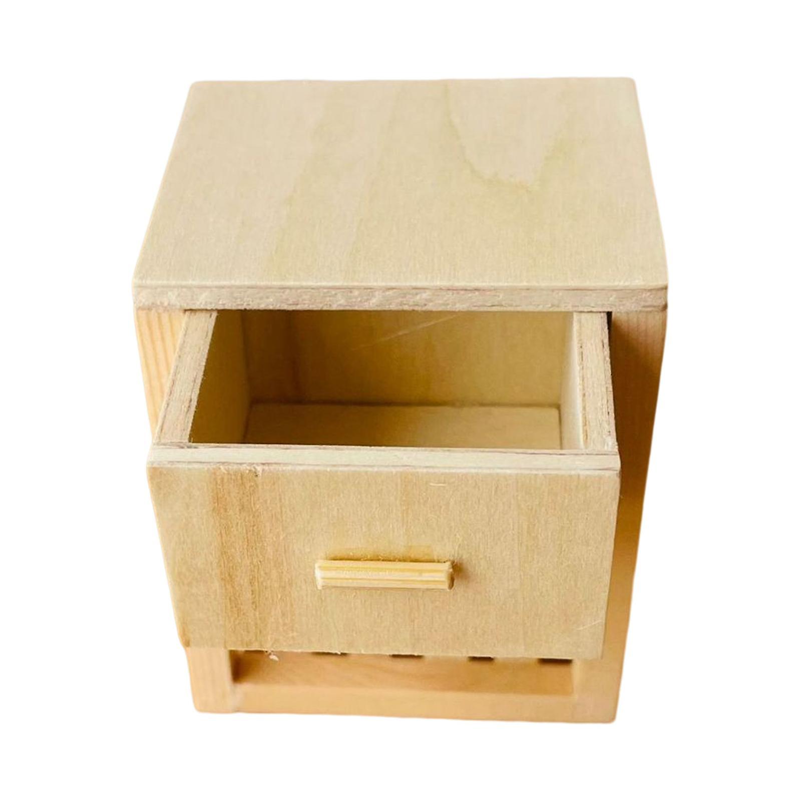 دمية ليلة تقف خشبية مع درج لنموذج DIY المناظر الطبيعية الصغيرة