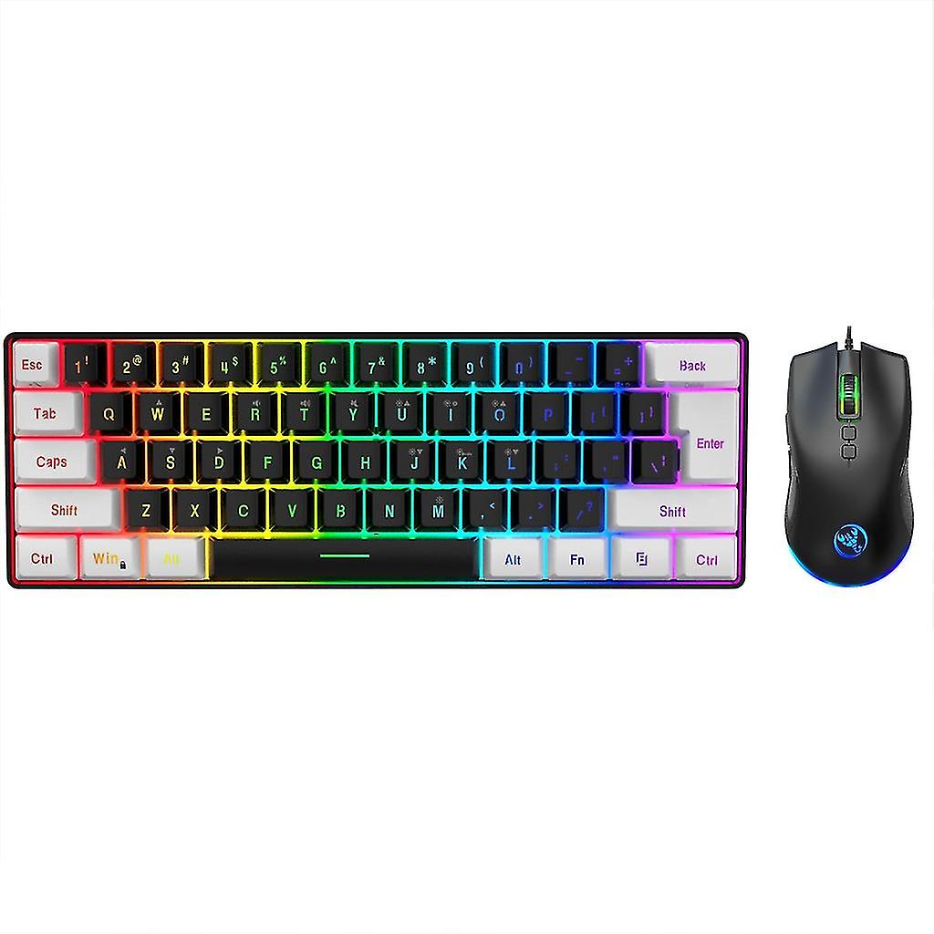61keys Rgb Wired Keyboard Gaming Full-size Keyboard And Mouse Combo Ergonomic