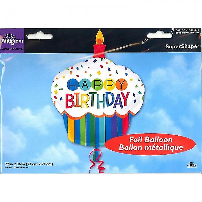Amscan Cupcake Happy Birthday Foil Balloon
