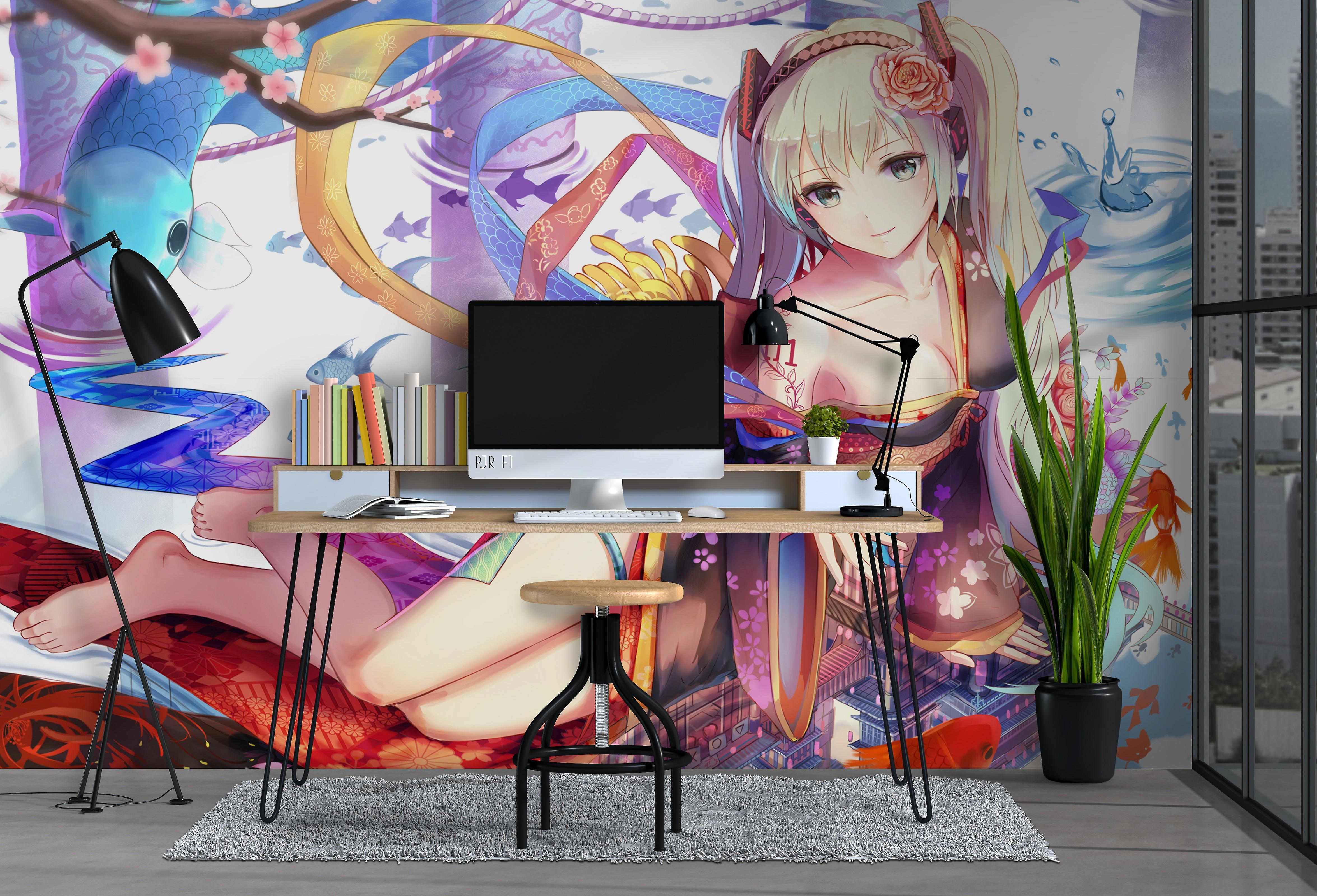 3D动漫女孩壁画壁纸Lqh 41