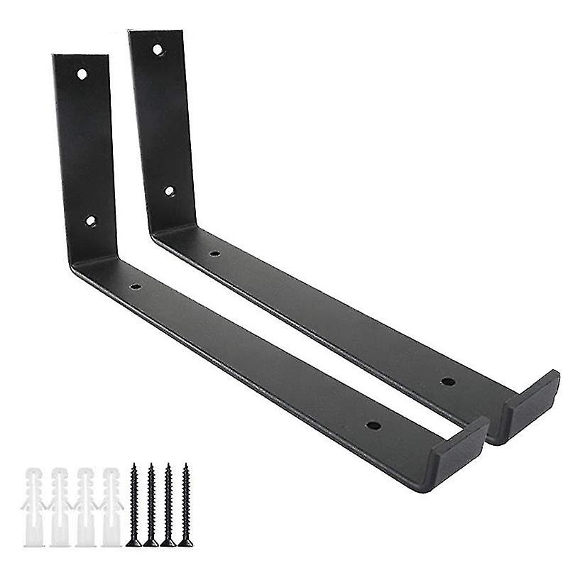 2pcs Wall Mounted Shelf Bracket Brackets Support Iron Art Triangle Shelf Goods Shelves Bookshelf Rod