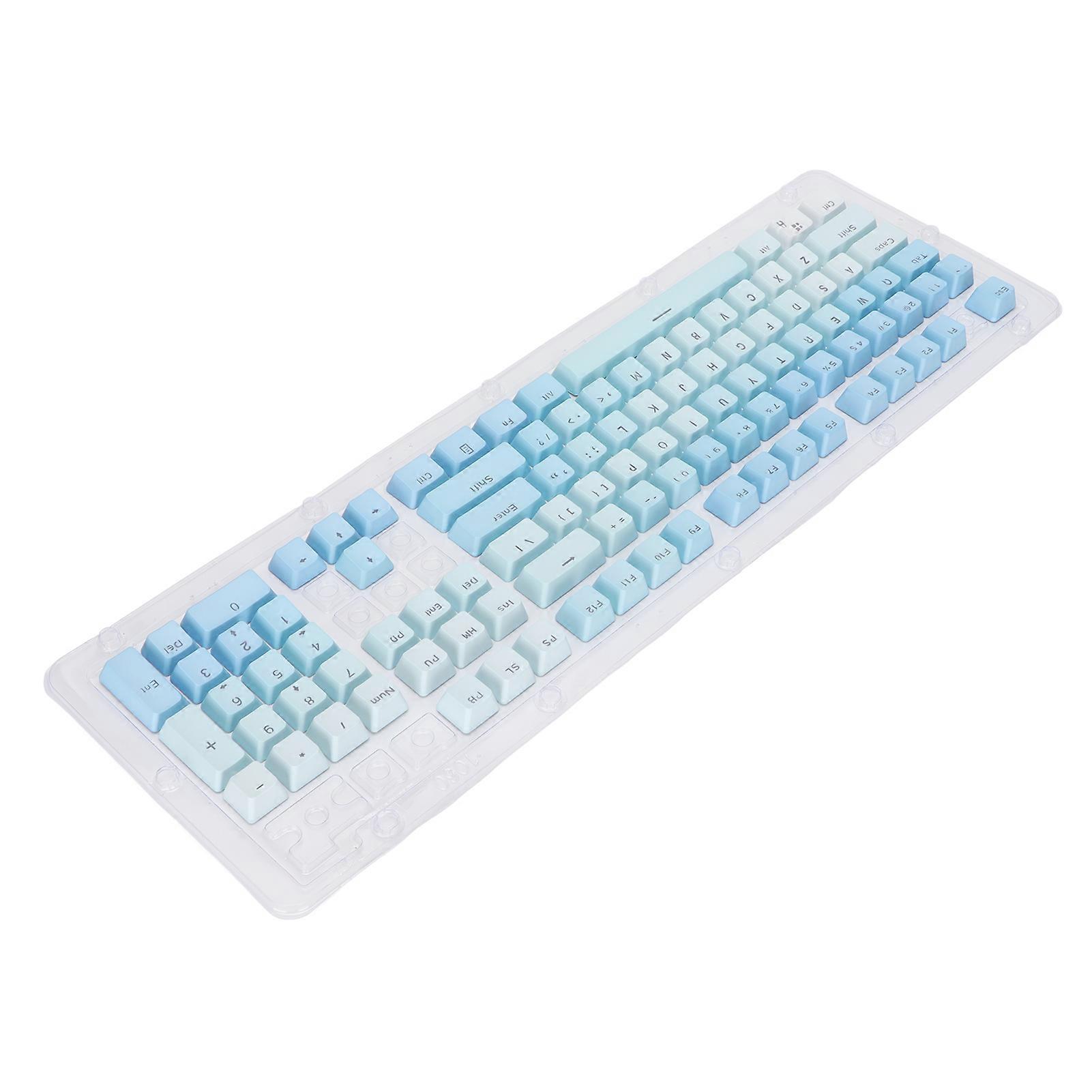 Keyboard Keycaps 104 Keys Two Color Translucent PBT Material Ergonomic Design Computer Accessories