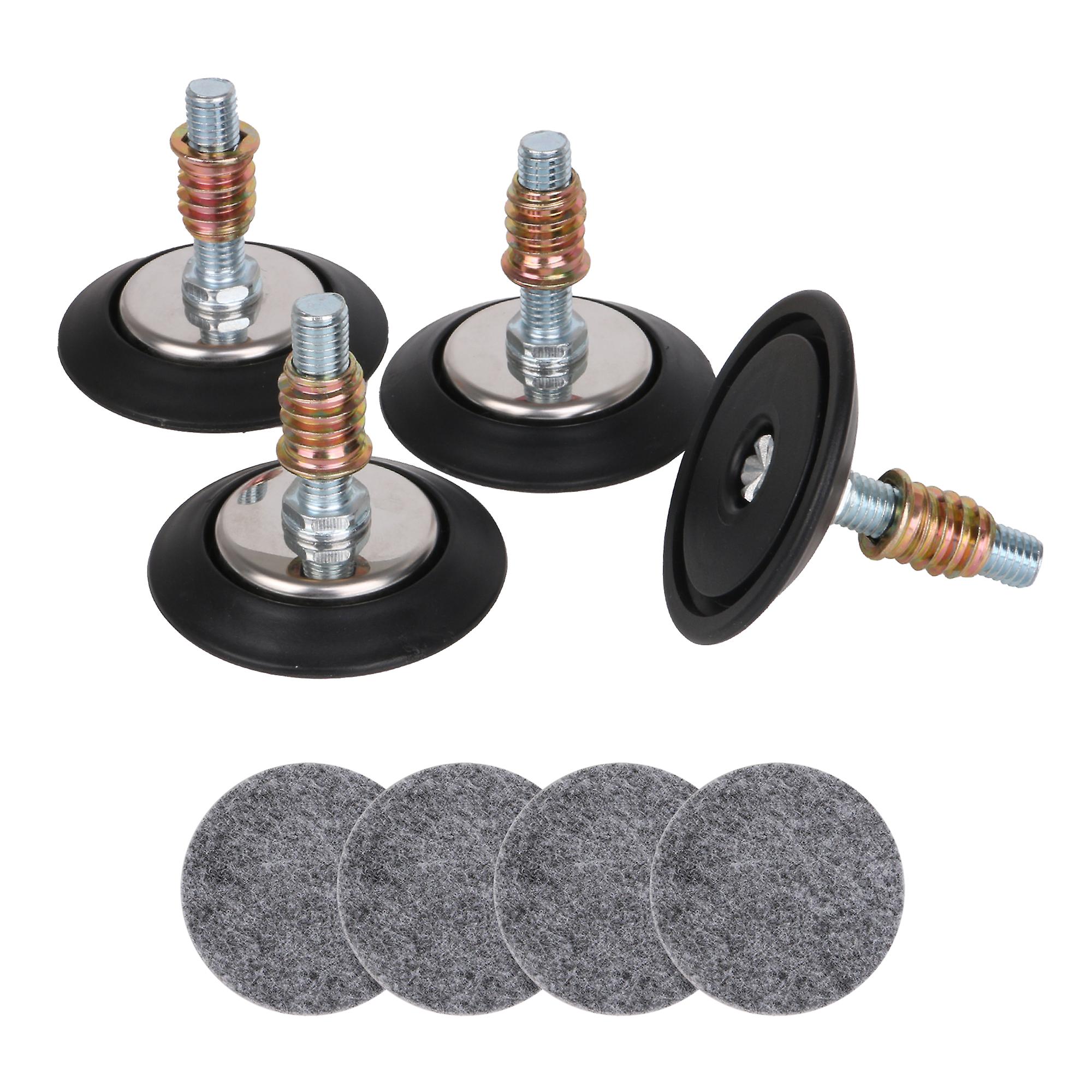 4Pcs Heavy Duty Furniture Levelers Loading 176lbs with Feet Pads & Nuts