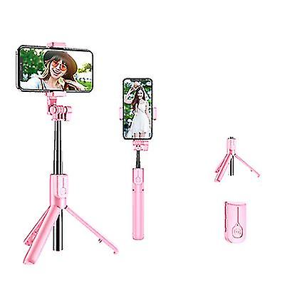 Without Light Pink Bluetooth Selfie Stick With Led Ring Light ,extendable Handheld Live Tripod Az5962