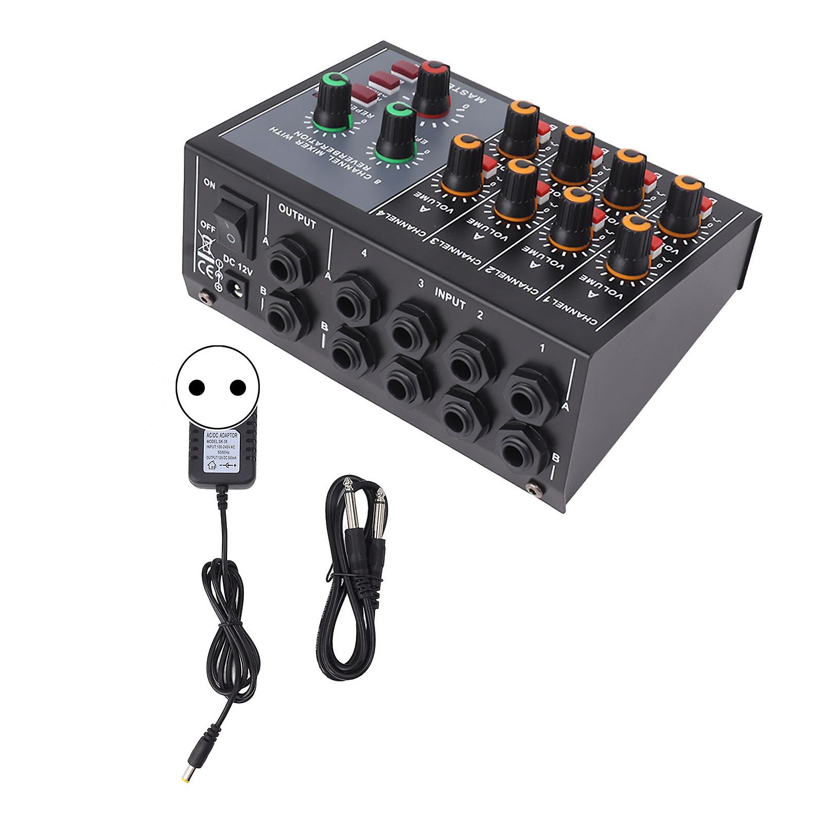 Compact Mixed Sound Mixer Metal 8 Channel Professional Mixer Board for Home 100‑240V