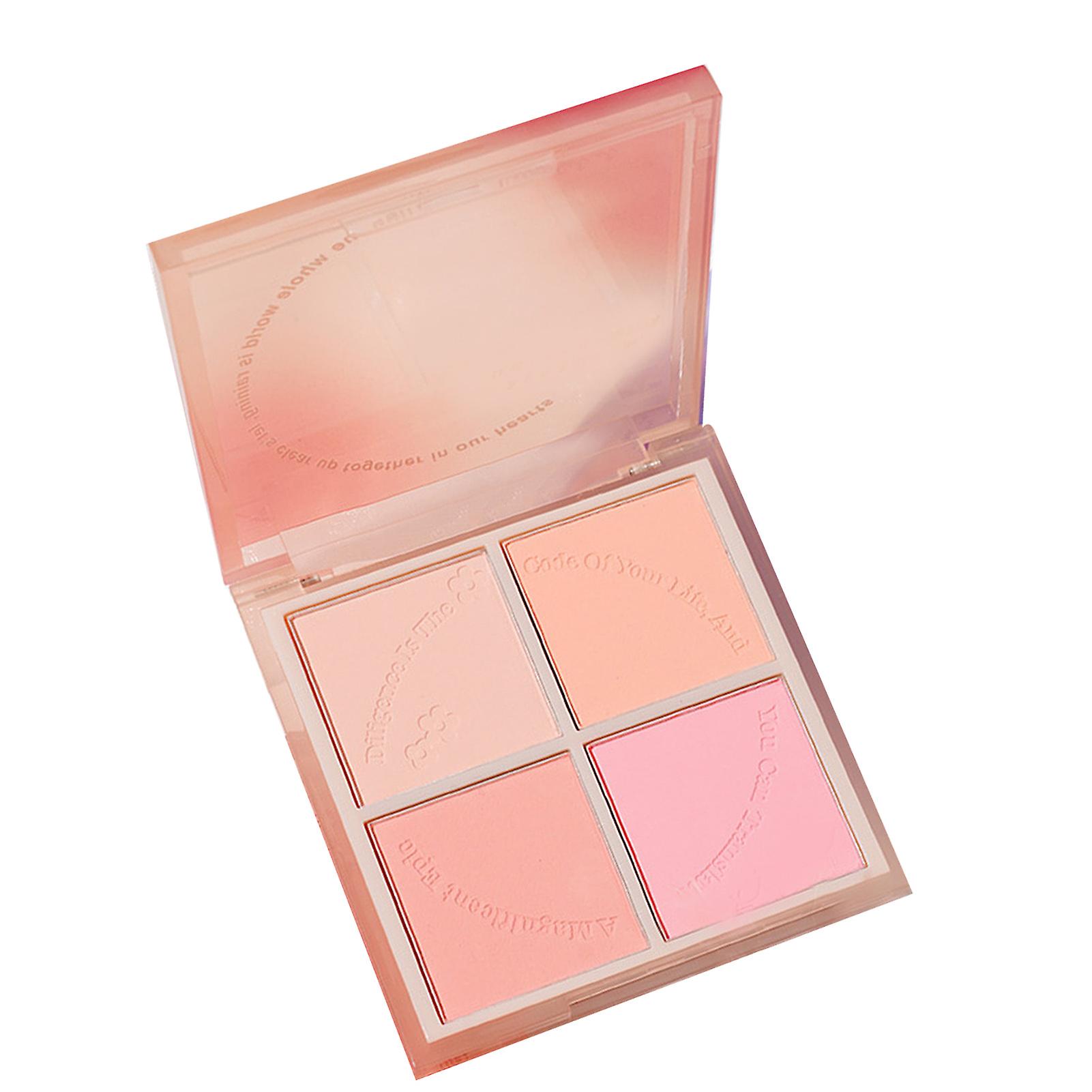 4 Colors Blush Palette Portable Saturated Versatile Pressed Makeup Blush Palette for Women