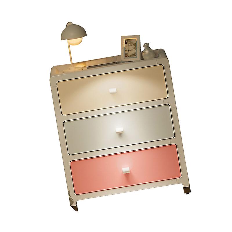 Home Storage Cabinet PP Macaron Color Large Capacity Multi Layer Drawer Storage Cabinet for Bedroom Office 3 Layer 
