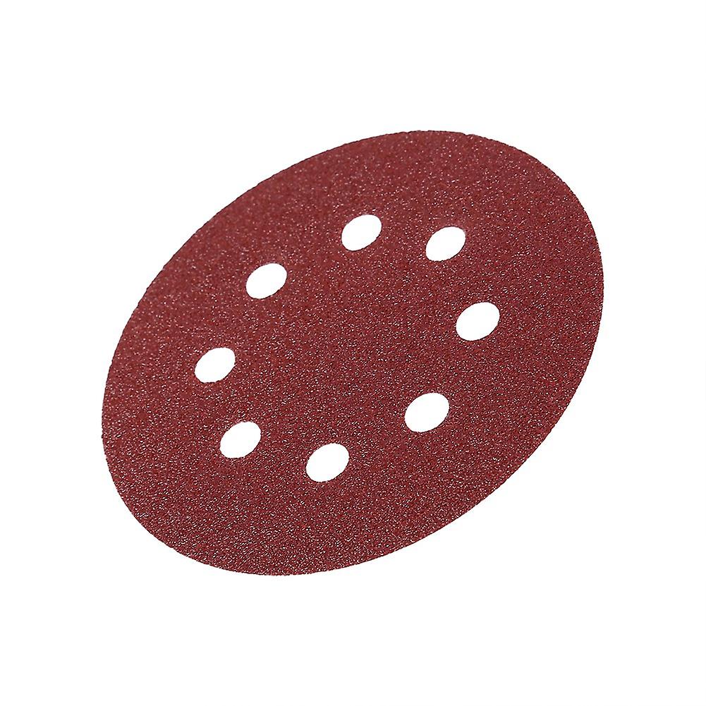125mm Buffing Discs Red Sanding Discs 8 Hole Grit Sand Papers(80#)