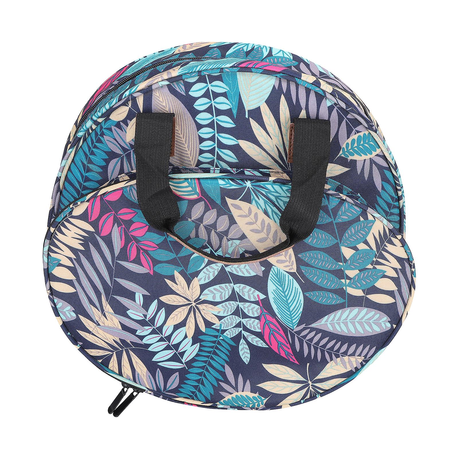 Oxford Cloth Embroidery Storage Bag Waterproof Leaf Pattern Organizer