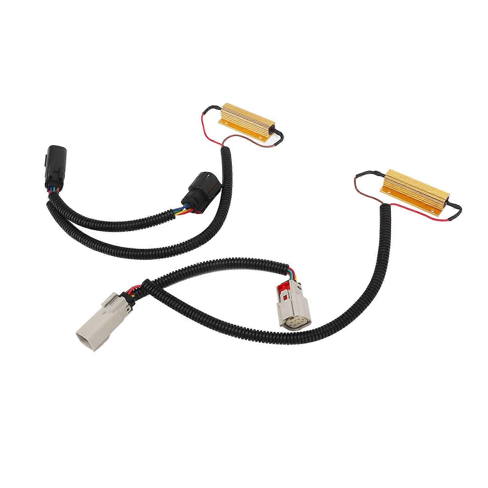 2 Pcs Tail Light Conversion Harness LED Taillight Conversion Adaptor Wiring Connector for Sierra LTZ 2016‑2018 