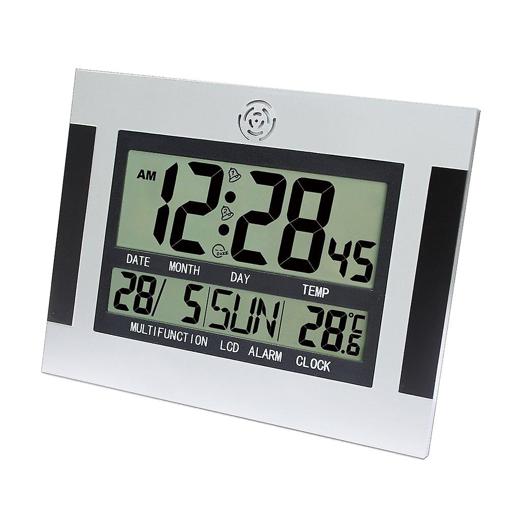 Large Screen LCD Wall Clock Electronic Alarm Clock Large Screen LCD