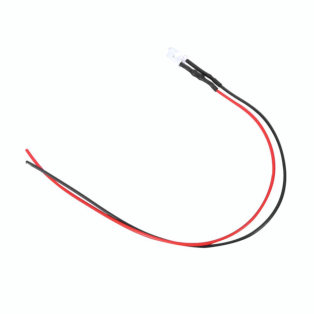 10pcs 12v 5mm LED Light emitting Diode Wired Multicolor LED Light Cable 20cm 0.06W(Green)