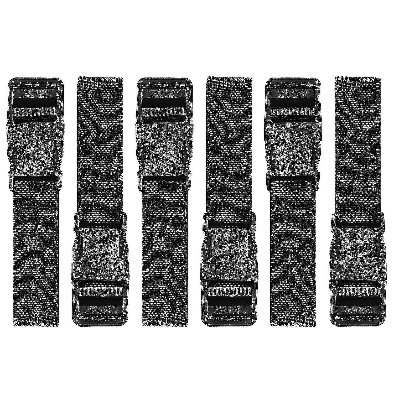 6 Pak bagage nylonstropper med quick release spænde utility stropper til rejser